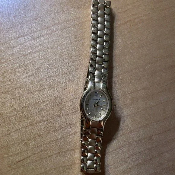 Vintage 14kgp Gold & Diamond Elgin Women’s Watch